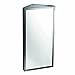 Renovators Supply Infinity Corner Medicine Cabinet with Mirror - Triple Shelf Storage Cabinet - Modern Wall Mount Medicine Cabinet - 23.6 in., Right Open, Polished Stainless Steel, Pack of 1