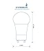 Hyperikon LED GU24 base, A19 Shape, 12W (60-Watt Equivalent), ENERGY STAR, Dimmable, 4000K (Daylight Glow), 800 Lumens, 340°, UL-Listed - (Pack of 4)