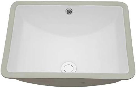 Bathroom Sink Undermount Kichae 18 X14 Vanity Sink Modern White Rectangle Undermount Sink Porcelain Ceramic Lavatory Vanity Bathroom Sink With Overflow Buy Online At Best Price In Uae Amazon Ae