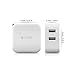 TROND Dual USB Travel Wall Charger (4.8A/24W) with Smart Charging and Foldable Plug, for Apple iPhone iPad, Samsung Galaxy, HTC Nexus Moto Blackberry, Bluetooth Speaker Headset & Power Bank