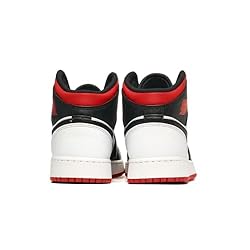 Big Kid's Jordan 1 Mid White/Gym Red-Black