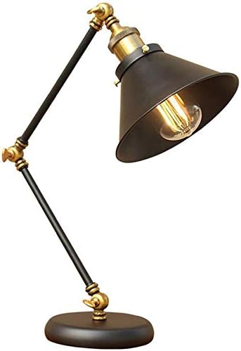 Industrial Vintage Desk Lamp Creative Long Arm Reading Table Lamp Black Iron Reading Lamp Table Lamp for Office Bedroom Study Living E27