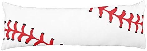 Ailovyo Baseball Design Silky Shiny Satin Body Pillow Cover, 20-Inch x 54-Inch