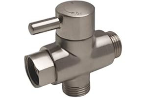 MINGOR-STYLE Shower Arm Diverter Valve for Hand Held Showerhead and Fixed Spray Head,G 1/2 3-Way Bathroom Universal Shower System Replacement Part/Brass (Brushed Nickel)