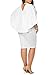 LaSuiveur Women's Batwing Sleeve V Neck Solid Bodycon Plus Size Dress