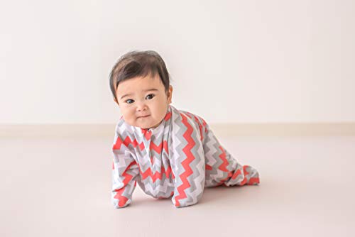 Chevron Coral Swaddle Transition Zipadee-Zip, Small 4-8 Months (12-19 lbs, 25-29 inches) - Thumbnail 3