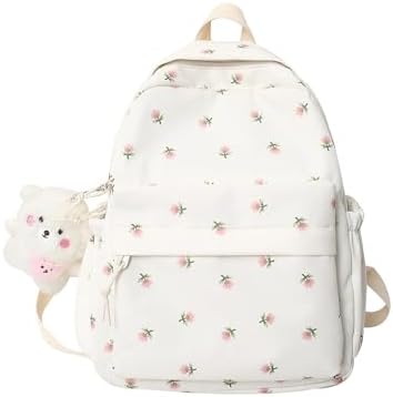 a mini backpack with flowers wight ALAZA White Hibiscus Purse for Women Travel Bag Lightweight Shoulder Bag Fashion Daypack : Clothing, Shoes & Jewelry glasses and watches Loungefly x Disney Piglet Floral