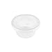 125 Count Mini Translucent Plastic Jello Shot Condiment Sauce Cups with Lids for Restaurants, Dips & Salsa, 2-Ounce