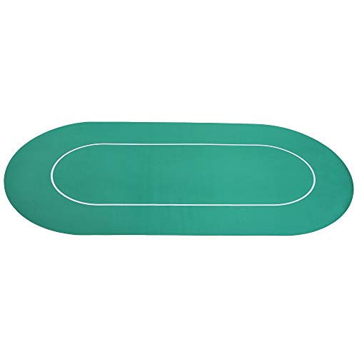 Soozier 71"x36" Rubber 8 Player Oval Non-Slip Poker Table Top Mat with Carry Bag - Thumbnail 6