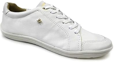 sapato branco cravo e canela