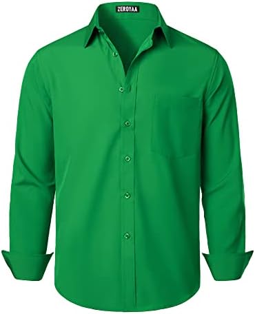 apple green mens dress shirt Men's Apple Green Long Sleeve Dress Shirt 22.5 35/36 / Apple Green