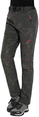 Climbing Trousers Womens Softshell Waterproof Walking Trousers Fleece Lined Outdoor Hiking Pants