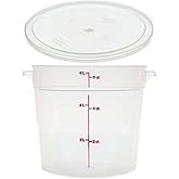 Cambro RFS6PP190 Camwear 6-Quart Round Food Storage Container with Lid