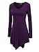 MBJ WT737 Womens Long Sleeve Handkerchief Tunic XL DARK_PURPLE