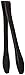 CaterLine Heavyweight Plastic Heavy-Duty Serving Tongs, 9-Inch, Black (40-Count)