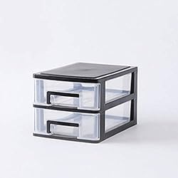 STOBOK Storage Drawer, 2 Layers Plastic Drawers