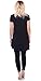 Popana Womens Short Sleeve Summer Tunic Tops to Wear with Leggings Loose Fit Plus Size Made in USA Large Black