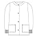 Adar Uniforms Women's Universal Round Neck Warm-Up Scrub Jacket - 602 - White - M