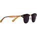 Woodies Zebra Wood Sunglasses with Black Polarized Lenses