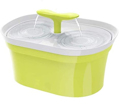 Pet Friend Cat Fountain 2.8 Litre Twin Spout Clean Purified Fresh Water Drinking Bowl For Cats And Dogs With Pump Pre-Filter