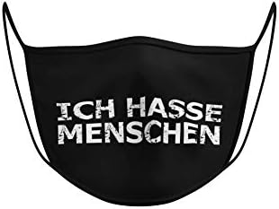 Dilara Masken Mit Motiv Lustige Masken Fur Gesicht Aus Baumwolle Ich Hasse Menschen Amazon De Auto