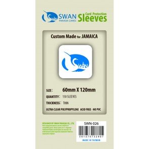 Swan Card Sleeves (60x120mm) - 150 Pack, Thin Sleeves - Jamaica