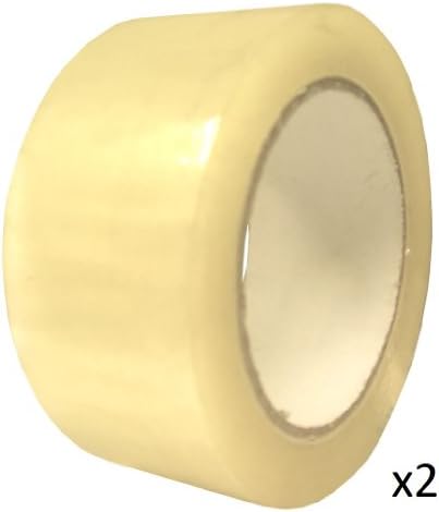 Packing Tape Clear 2" x 110 yards 360' ft Carton Sealing Packaging Tapes Heavy Duty Premium Quality Strong Grip by DKpacking (2 Pack)