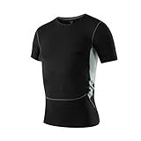 Generic New Mens Compression Sweat-absorbent Sport Gear Crewneck Athletic Shirt Tops
