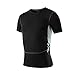 Generic New Mens Compression Sweat-absorbent Sport Gear Crewneck Athletic Shirt Tops