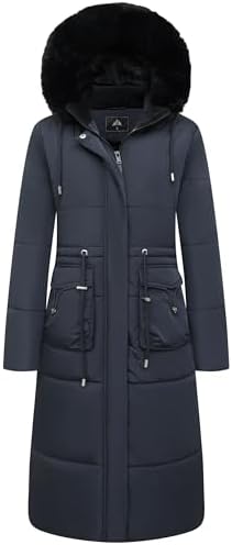 Chaqueta De Plumón Para Mujer: Abrigo Largo Negro Con Capucha, Impermeable Y Súper Ligera Para Enfrentar El Frío Invierno