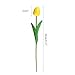 GTIDEA 20 Pack Artificial Tulip Flower Branch Latex Real Touch Fake Flores Wedding Bouquet Home Party Decor (Yellow)