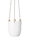 Mkono Ceramic Hanging Planter Macrame Plant Holder Succulent Flower Pot with Wood Beads