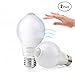 sunmeg Motion Sensor Light Bulb, 12W E26 Smart PIR Sensor LED Bulbs, Cold White 6000K, 1000LM, Automatic LED Light Bulb for Outdoor/Indoor, 2 Pack