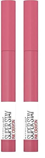 Maybelline New York Superstay Matte Ink Crayon Longlasting Pink Lipstick with Precision Applicator 90 Keep It Fun, 22.0 ml (Pack of 2)