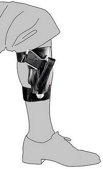 Vega Holsters V CB122 Leather Ankle Holster, Black