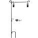 Garden Flag Stand-Holder-Pole with Flag Stopper and Clip Waterproof Powder-Coated Paint for House Flags,Decorative Yard Seasonal Flags