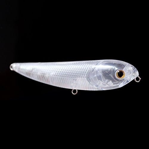 Shelt 20 Pcs 4" Unpainted Fishing Topwater Lures Sammy Floating Hard Baits Body