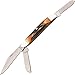Bear & Son 547 Genuine India Stag Bone Three-Blade Large Stockman Slip Joint Knife, 3 7/8-Inch