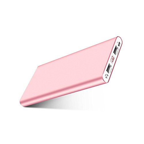 Fritesla 16000mah Dual USB Portable Power Bank for Smartphones - Pink