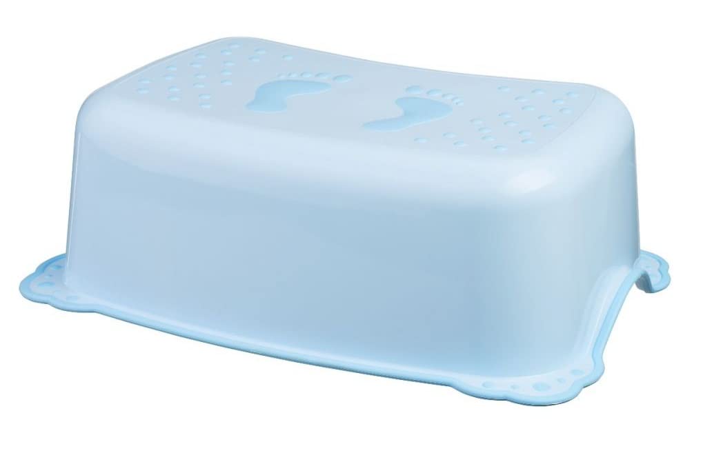 Lightweight Safety Step Height Stool for Baby Kids Toddler for Potty Training Toilet Kitchen Bathroom with Anti-Slip Zebra (Blue)