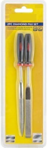 Orbitron 2 Piece Diamond File Set Half Round Flat Stone Glass Metal Tile Soft view 8