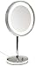 Jerdon HL1015CL 9.5-Inch LED Lighted Vanity Mirror with 5x Magnification, Chrome Finish