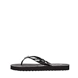 Michael Kors Jet Set Rubber Flip Flops Black Size 7 MK Womens