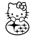 Hello Kitty Subaru PREMIUM Decal 5