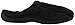 ISOTONER Men's Microterry Ergo Hoodback Slipper, Black, X-Large