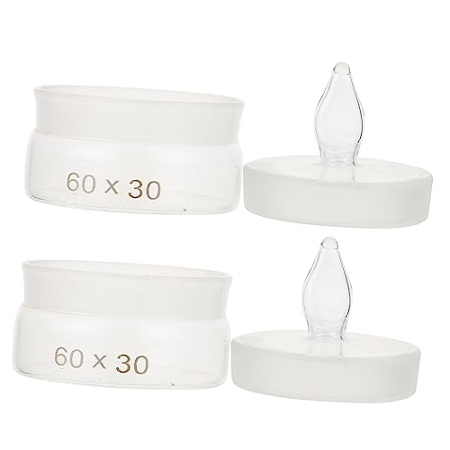 SOLUSTRE 2pcs Weighing bottle weighing jar