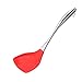 Fly Joys Heat Resistant Silicone Spatula/Spoonula Non-Stick Wok Turner in Hygienic Solid Coating with Stainless Steel Handle Cookware Kitchen Tools(Red)