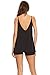 A+D Womens Casual Cupro V-Neck Flowy Cami Strap Tank Top (Black, Small)