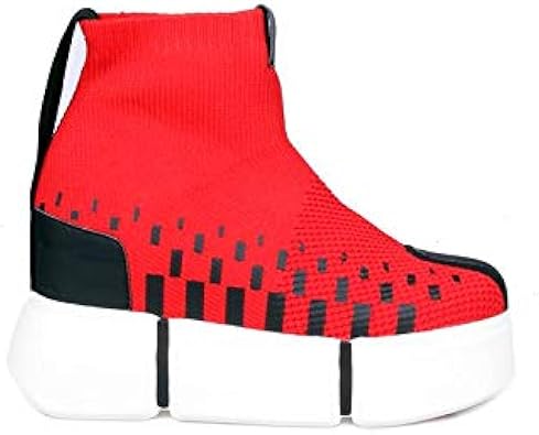 platform sneakers red