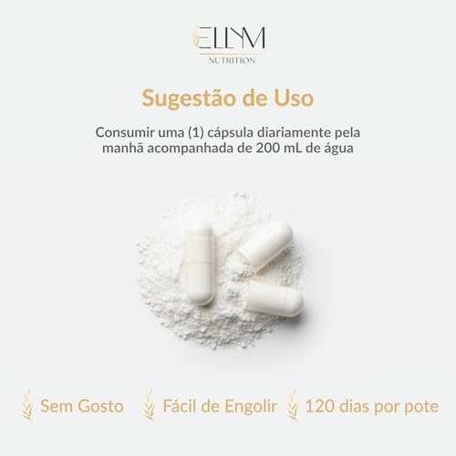 NAC N-Acetil L-Cisteína 600mg + Selênio + Molibdênio 360 Cápsulas Ellym Nutrition Alta Concentração